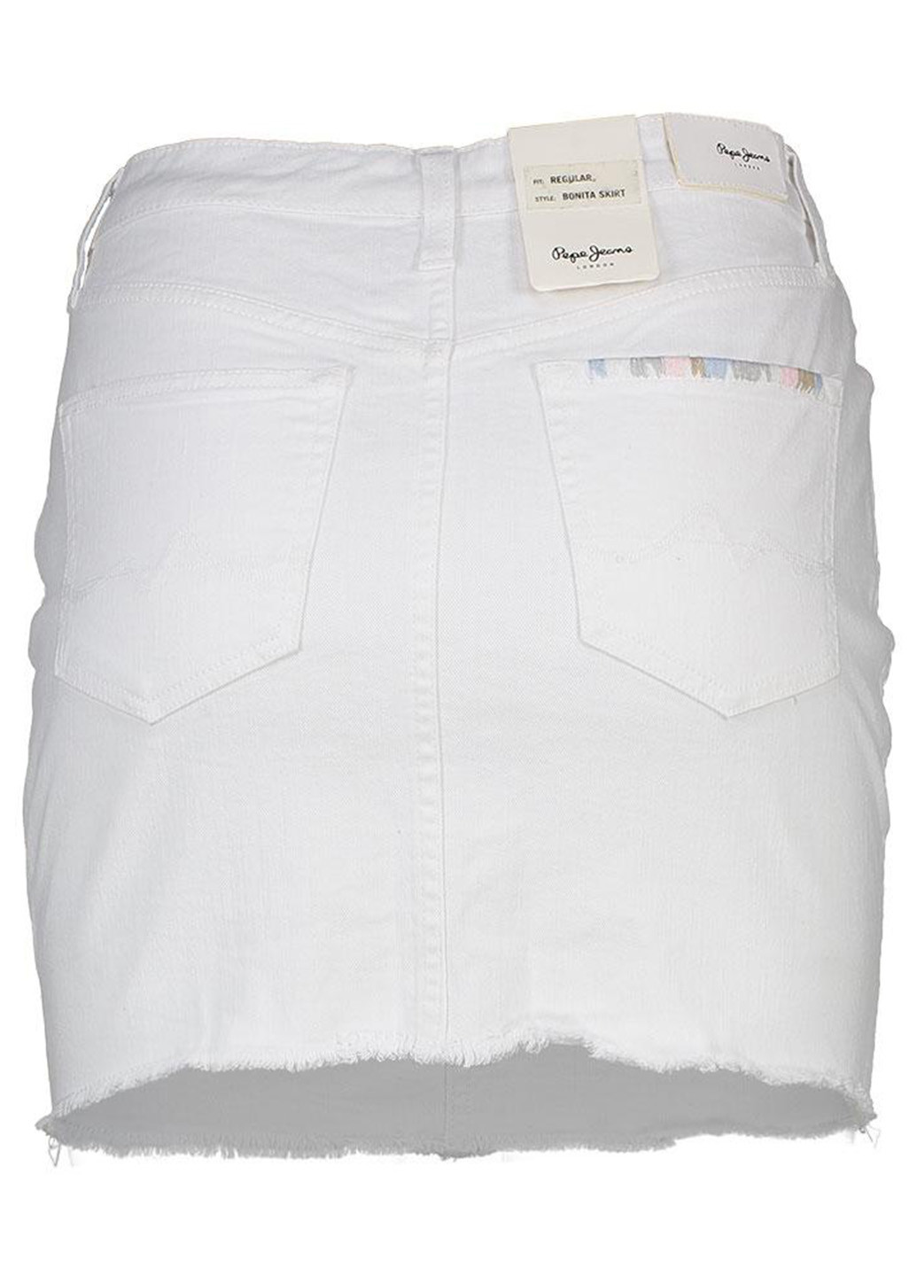 Белая кэжуал однотонная юбка Pepe Jeans мини