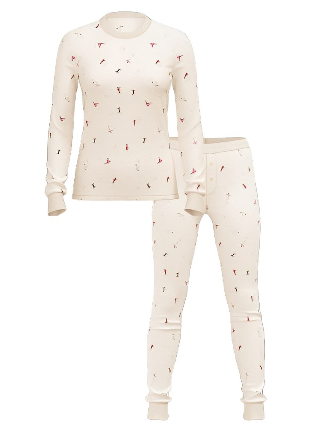 Молочная всесезон пижама (лонгслив, леггинсы) лонгслив + леггинсы Victoria's Secret