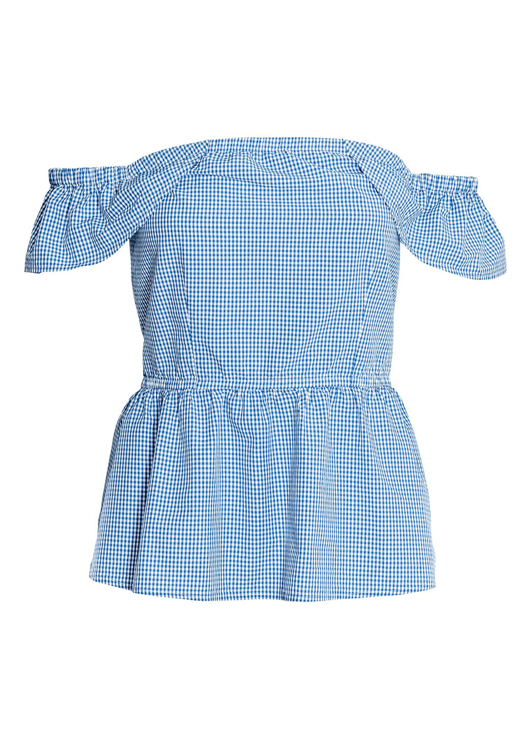 Комбинированная летняя блуза с баской H&M