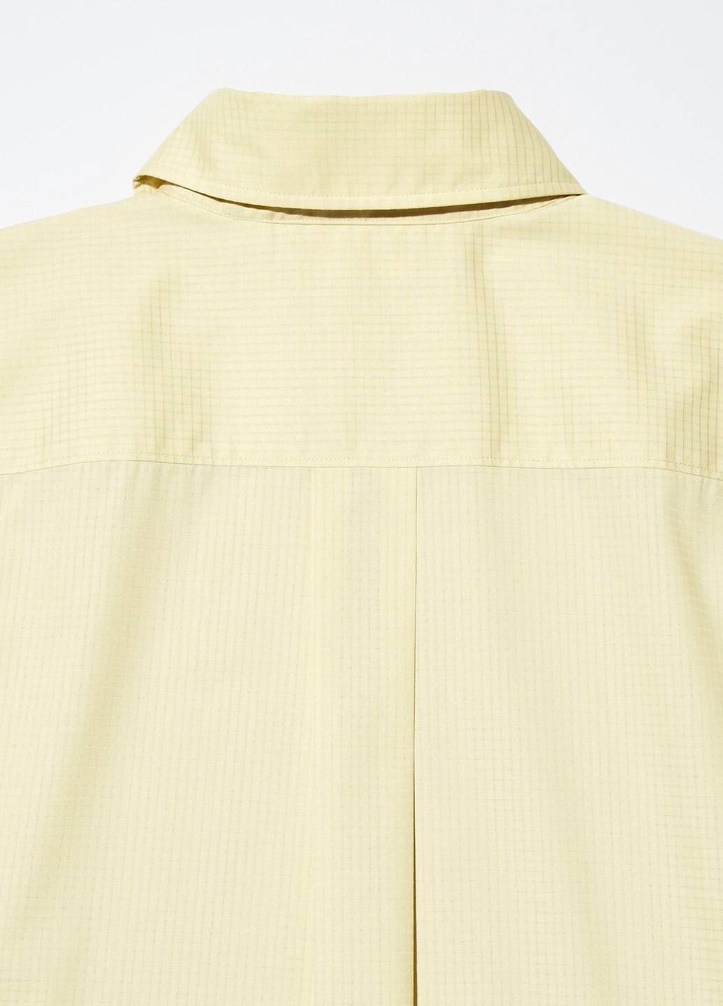Светло-желтая кэжуал рубашка однотонная Uniqlo