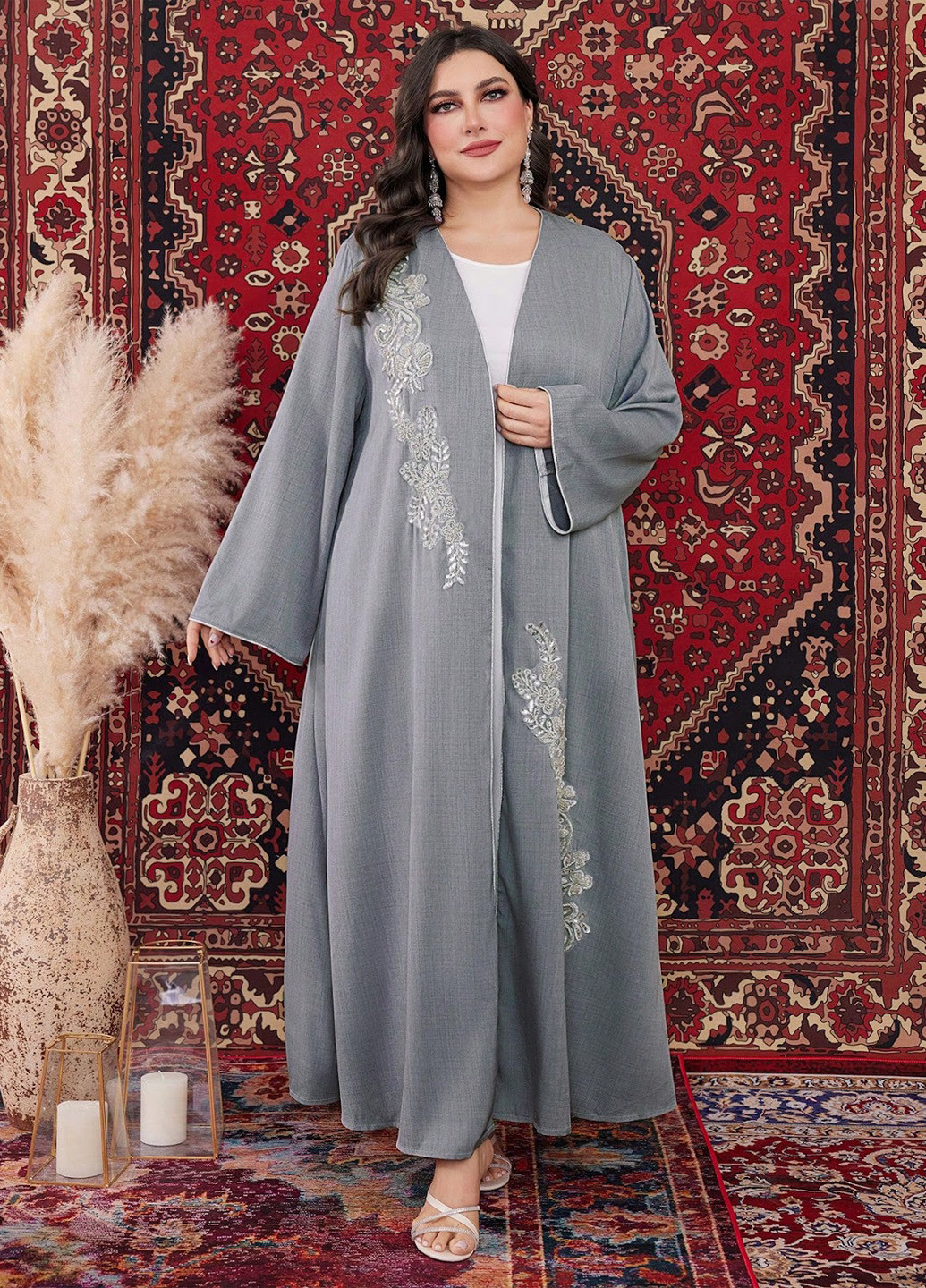 Сіра кежуал сукня а-силует SHEIN однотонна