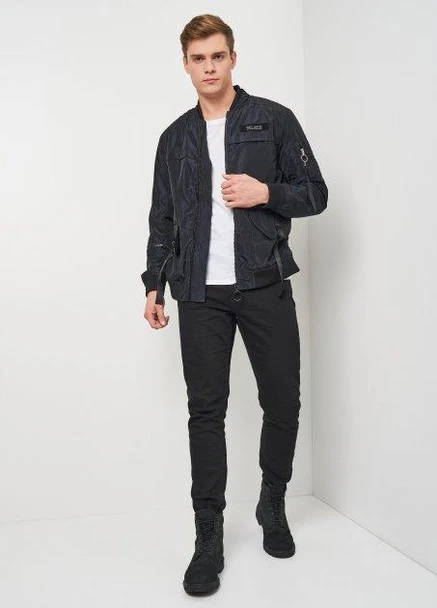 Бомбер,чорний, JACK&JONES (255192454)