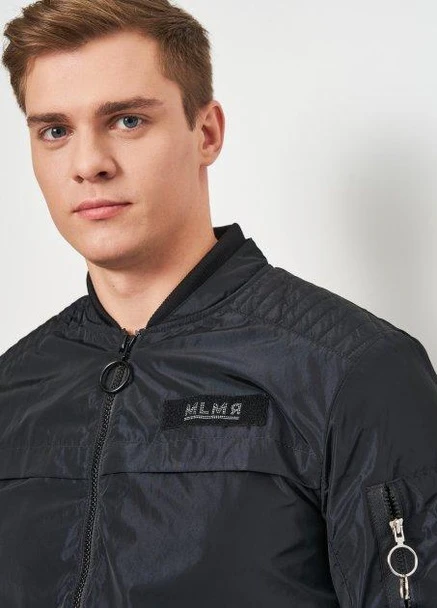 Бомбер,чорний, JACK&JONES (255192454)