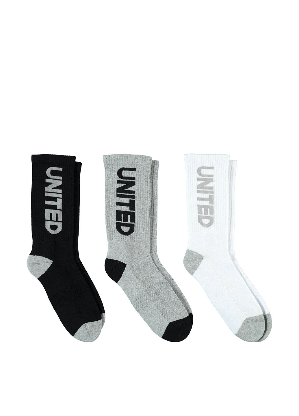 Комбинированные носки (3 пары) UNITED4 логотипы (329059782)