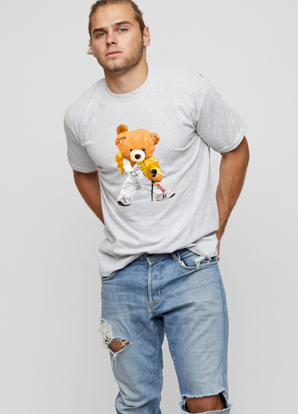 Сіра футболка чоловіча basic YAPPI