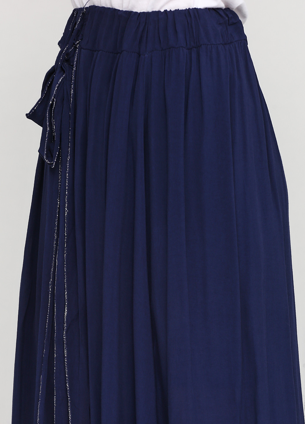 Темно-синяя кэжуал однотонная юбка J&T макси