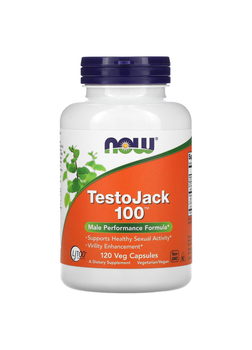 Тестостерон (TestoJack 100) 120 рослинних капсул Now Foods (251234458)