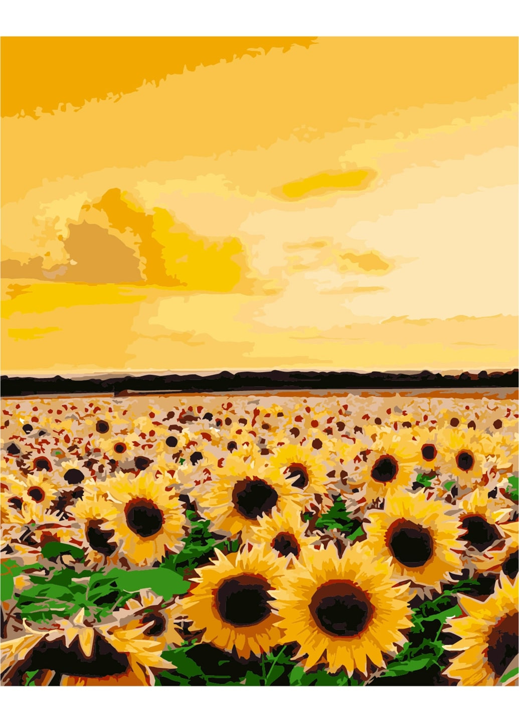 Картина по номерам "Поле соняшників" 40х50 см ArtStory (250449495)