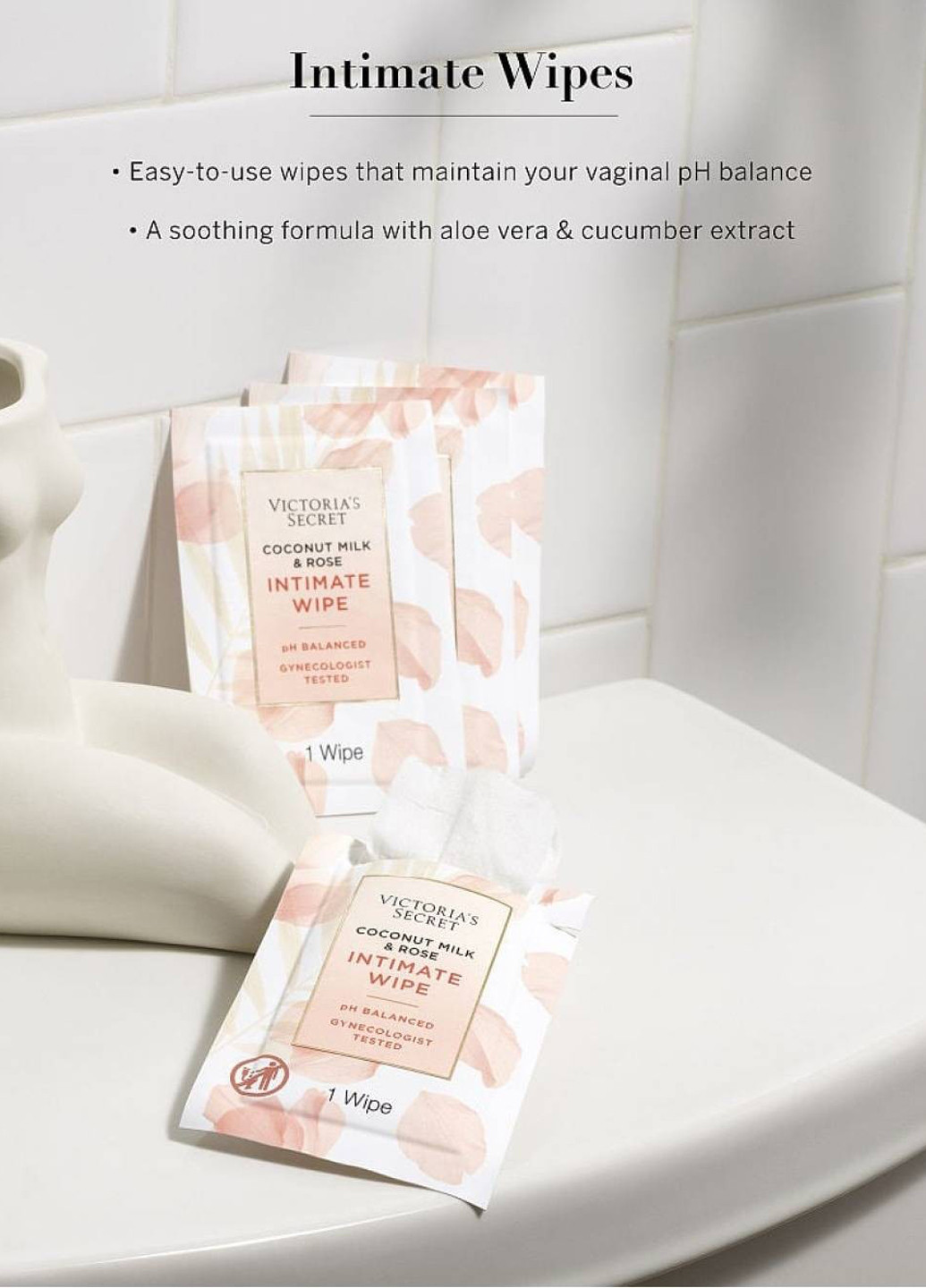 Гигиенические салфетки Coconut Milk & Rose (15 шт.) Victoria's Secret (360421408)