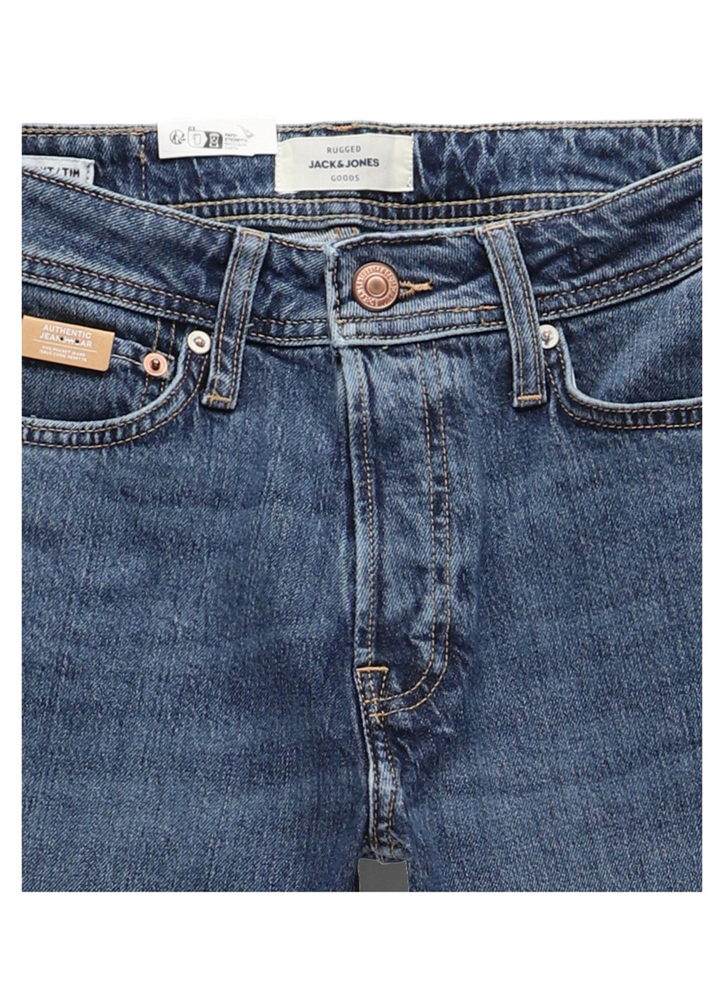 Синие демисезонные регюлар фит джинсы Jack & Jones