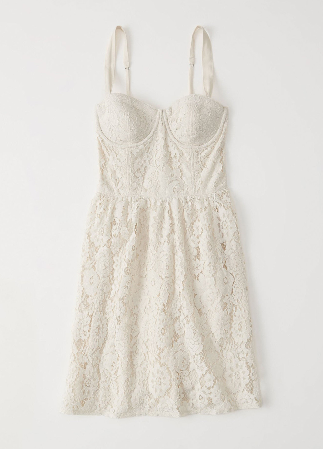 Молочное кэжуал платье Abercrombie & Fitch