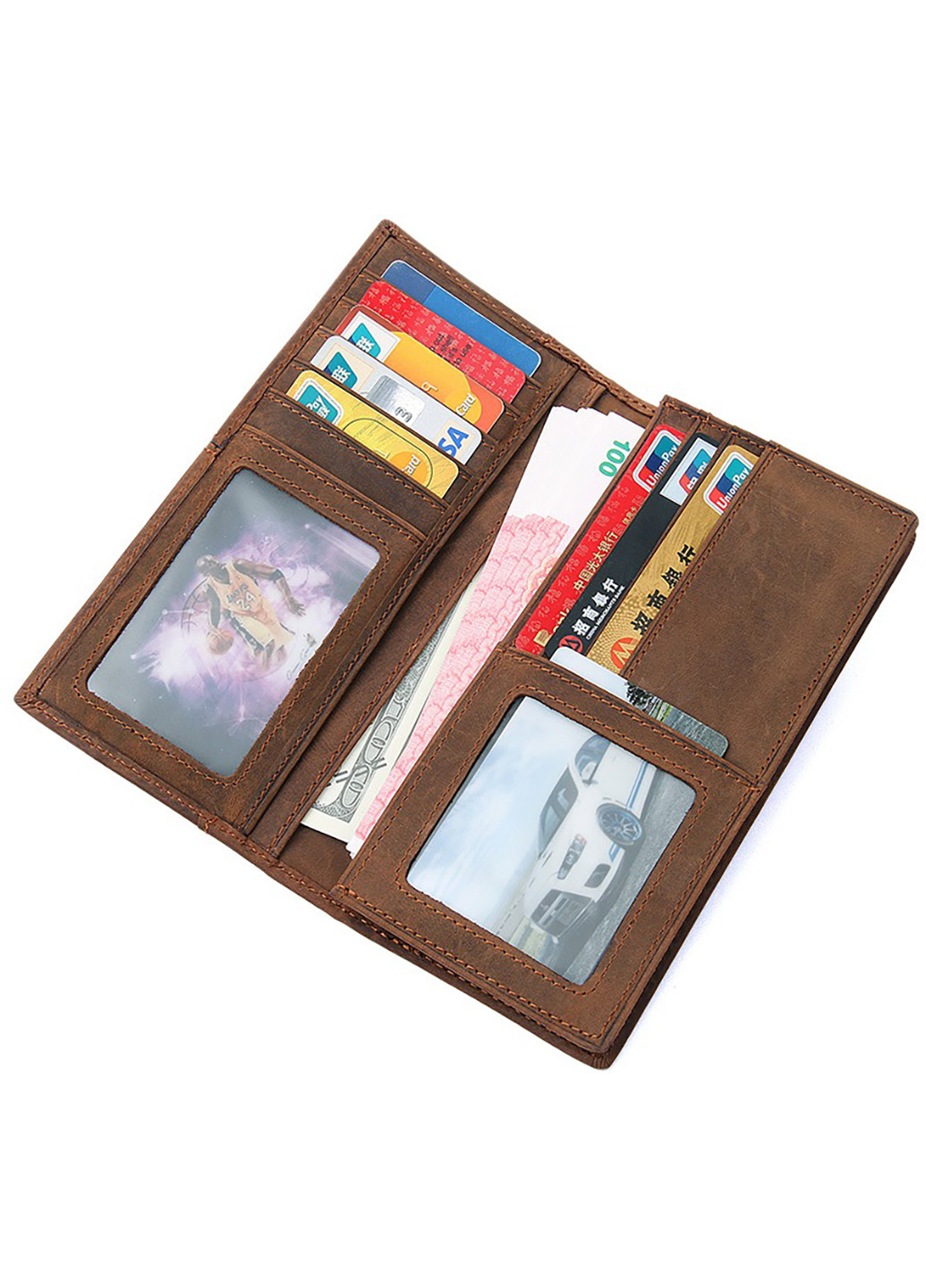 Мужской кожаный кошелек 9х18 см Vintage (252127052)