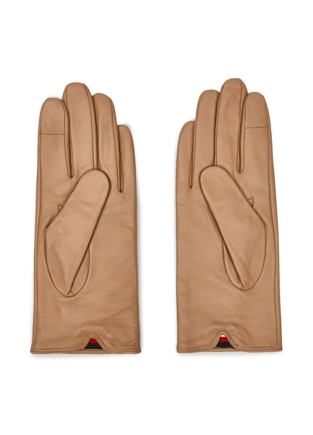 Перчатки Tommy Hilfiger однотонные бежевые кэжуалы натуральная кожа