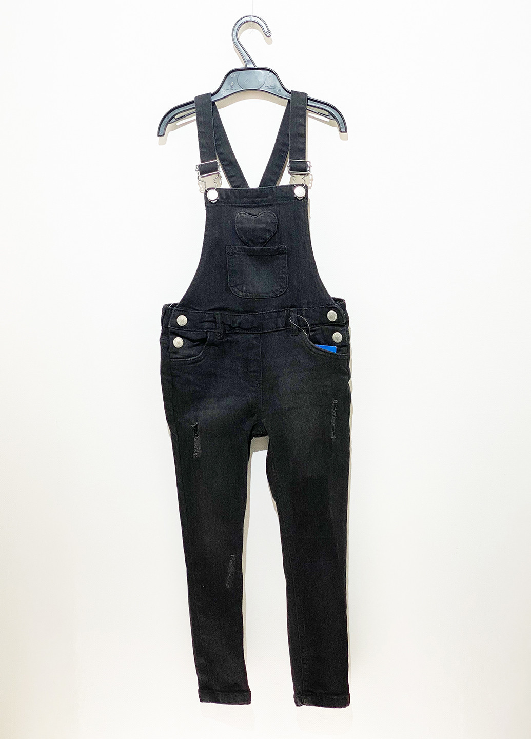 Комбинезон Lupilu комбинезон-брюки однотонный серый джинсовый хлопок