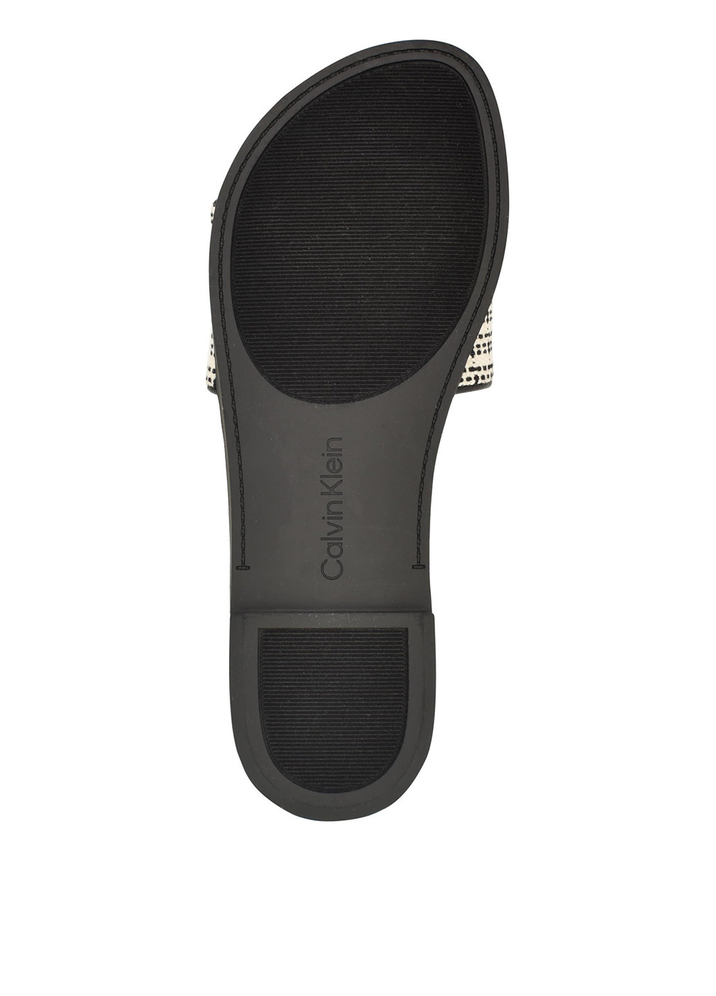 Черно-белые шлепанцы Calvin Klein