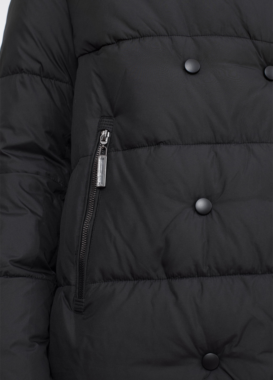 Чорна зимня куртка Qarlevar