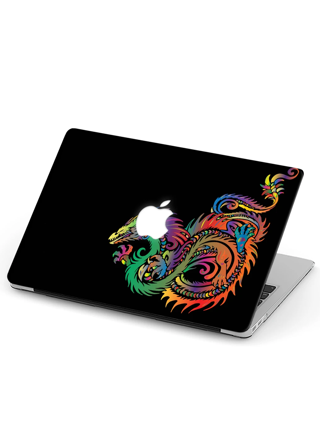 Чехол пластиковый для Apple MacBook Air 13 A1466 / A1369 Разноцветный дракон (Colorful dragon) (6351-2140) MobiPrint (218539356)