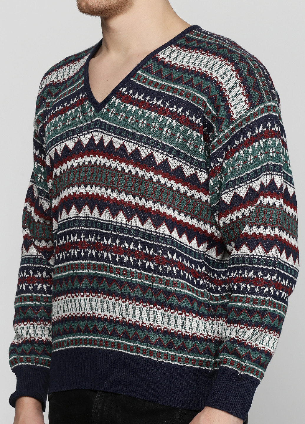 Комбинированный демисезонный пуловер пуловер Barbieri