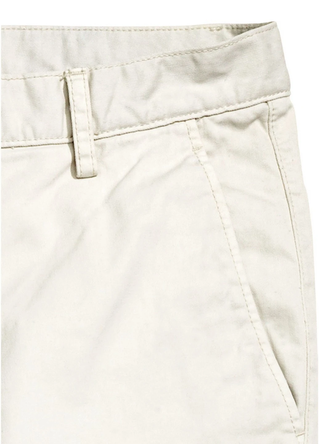 Белые кэжуал демисезонные брюки H&M