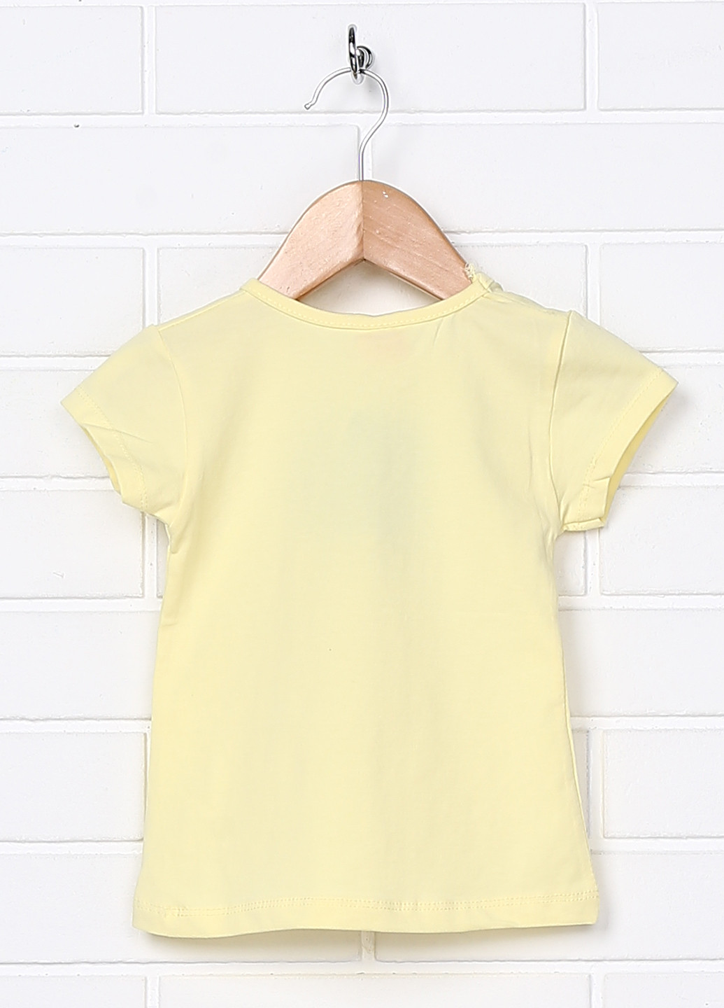 Желтая летняя футболка с коротким рукавом Degacci