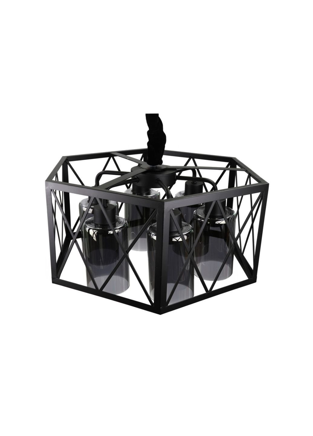 Люстра підвісна стельова в стилі LOFT (лофт) 12176/6-gr Чорний 30х50х50 см. Sunnysky (253630686)