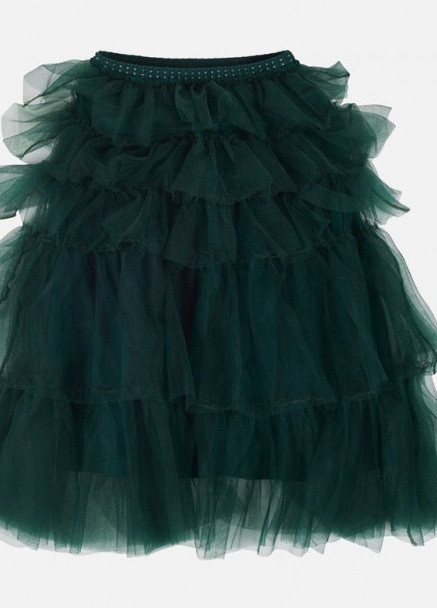 Темно-зеленая кэжуал однотонная юбка Mayoral