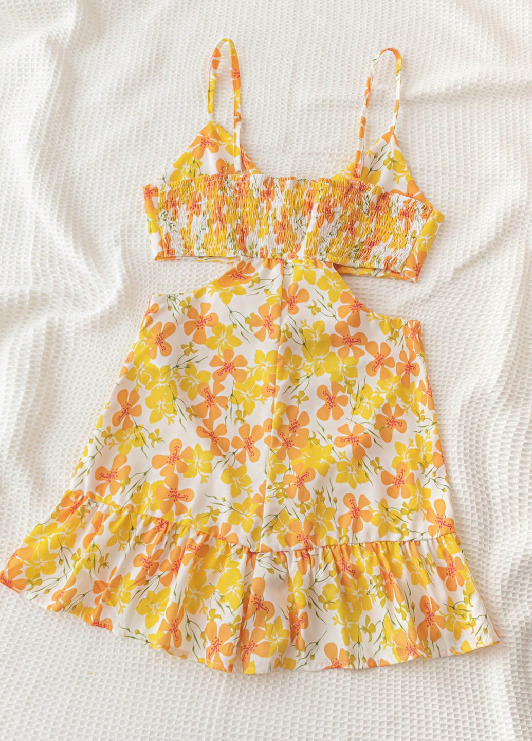 Комбинезон SHEIN комбинезон-шорты цветочный комбинированный кэжуал полиэстер