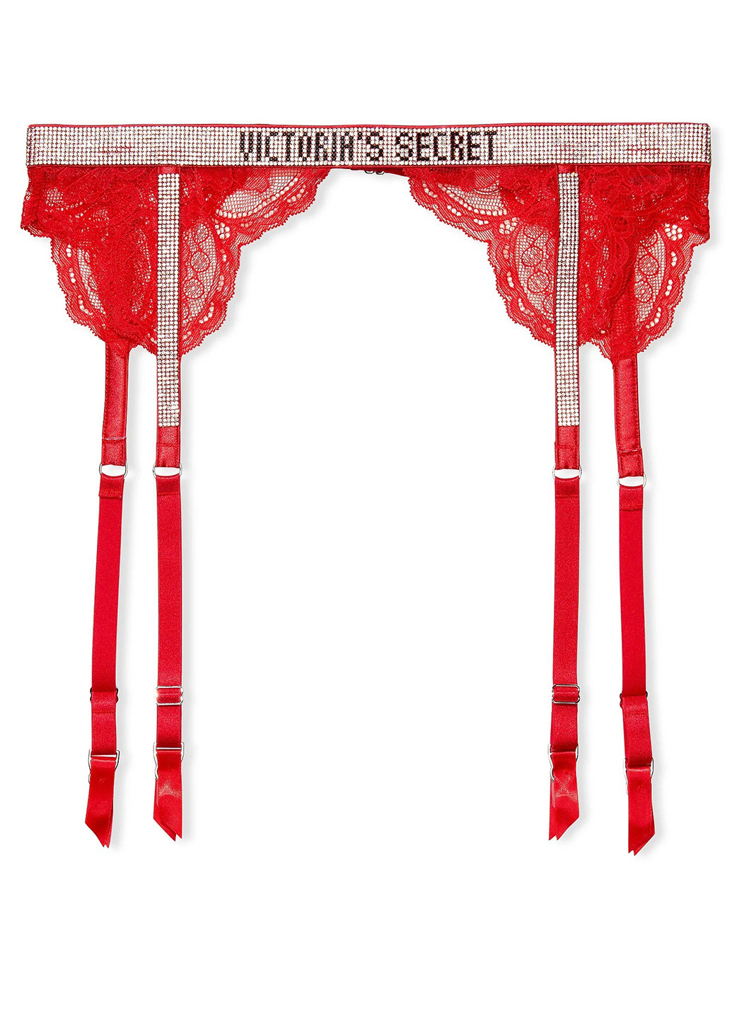 Червоний демісезонний комплект білизни (пояс для панчіх, трусики) Victoria's Secret