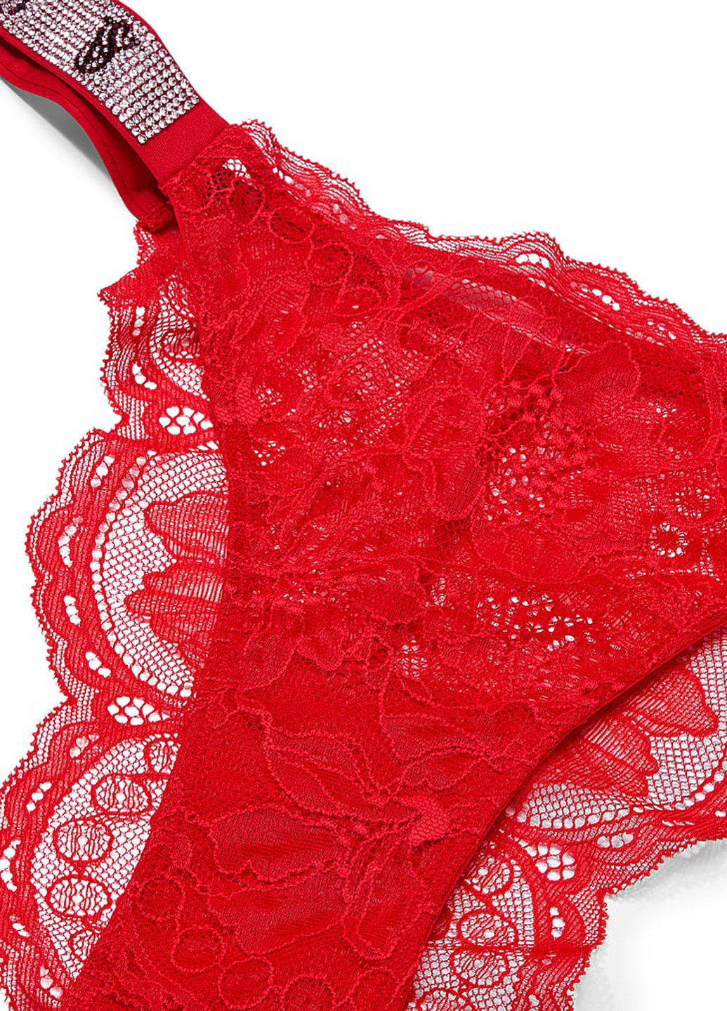 Червоний демісезонний комплект білизни (пояс для панчіх, трусики) Victoria's Secret