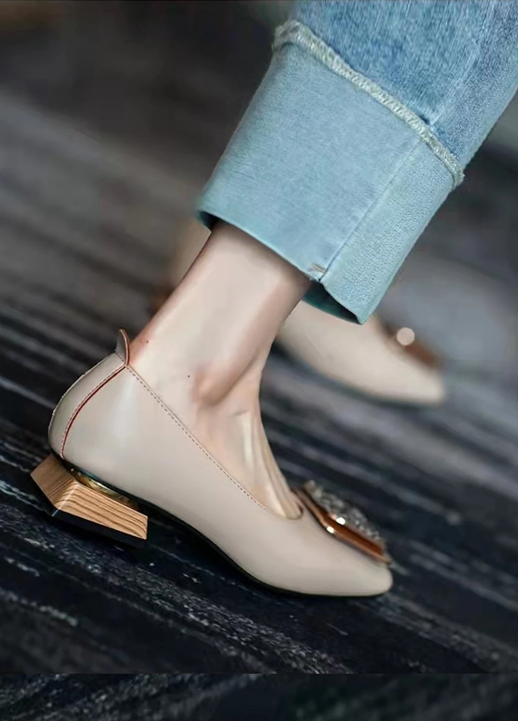 SHEIN Туфлі туфлі-човники бежевий з штучна шкіра, китай — демісезон (344453979)