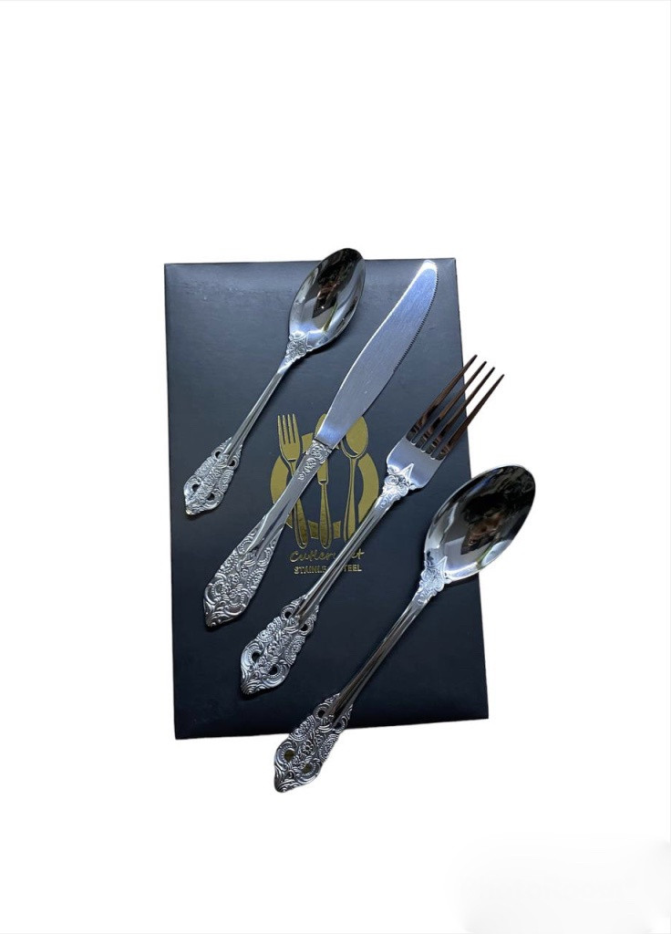 Набір столових приладів Vintage на 1 персону Сріблястий Home (254894808)