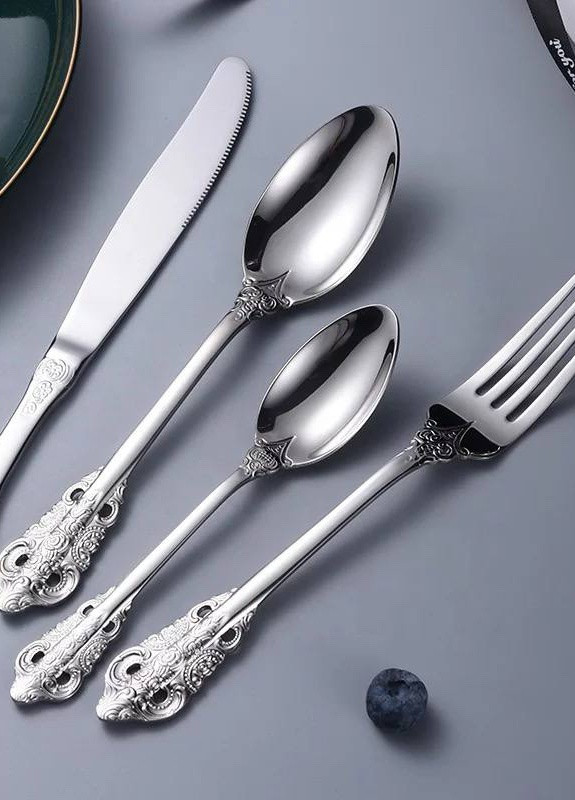 Набір столових приладів Vintage на 1 персону Сріблястий Home (254894808)