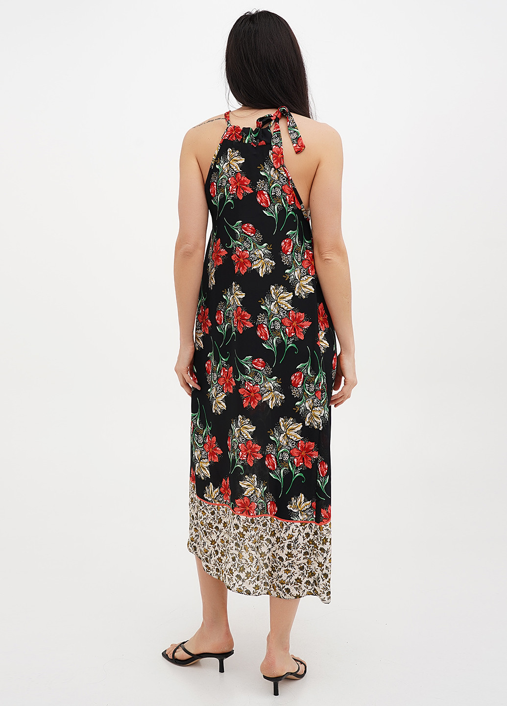 Чорна кежуал сукня а-силует Vicolo з квітковим принтом