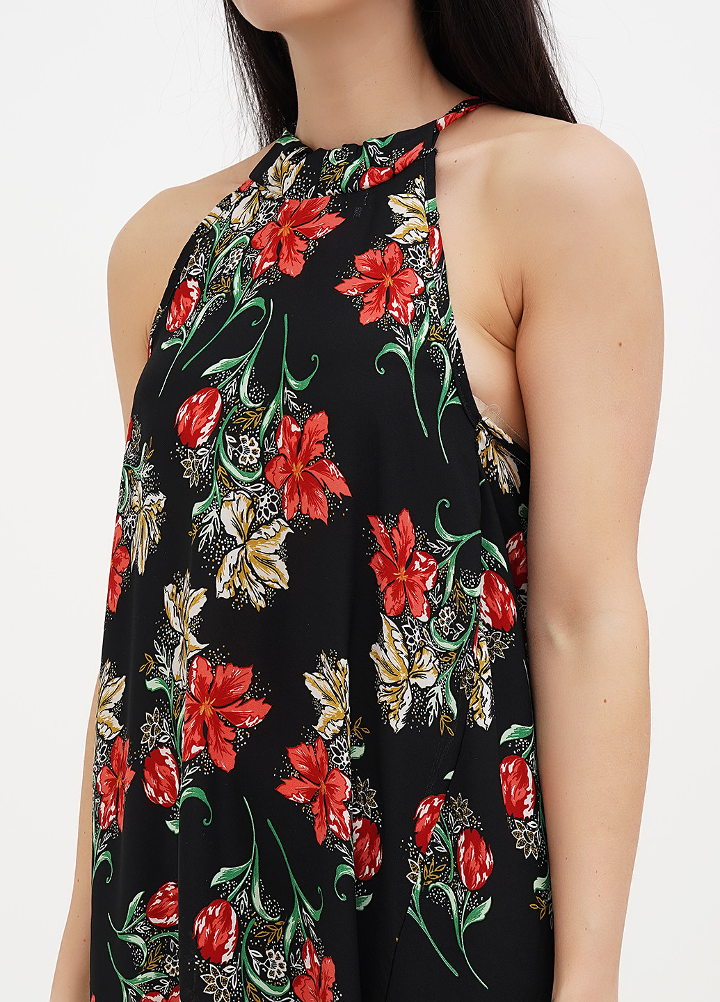 Чорна кежуал сукня а-силует Vicolo з квітковим принтом