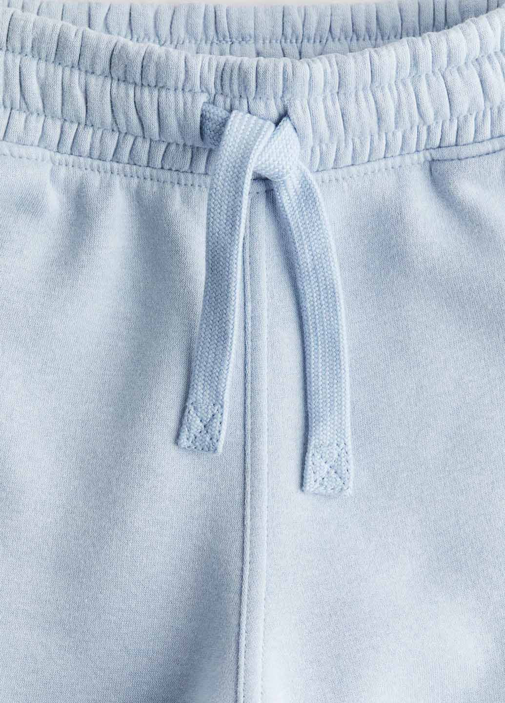 Светло-голубые кэжуал демисезонные брюки джоггеры H&M