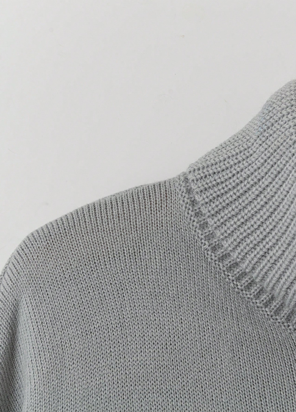 Серое кэжуал платье платье-свитер SHEIN однотонное