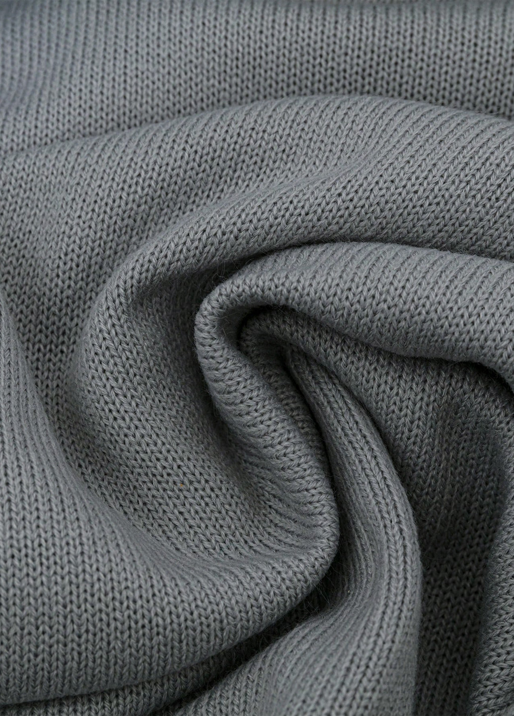 Серое кэжуал платье платье-свитер SHEIN однотонное