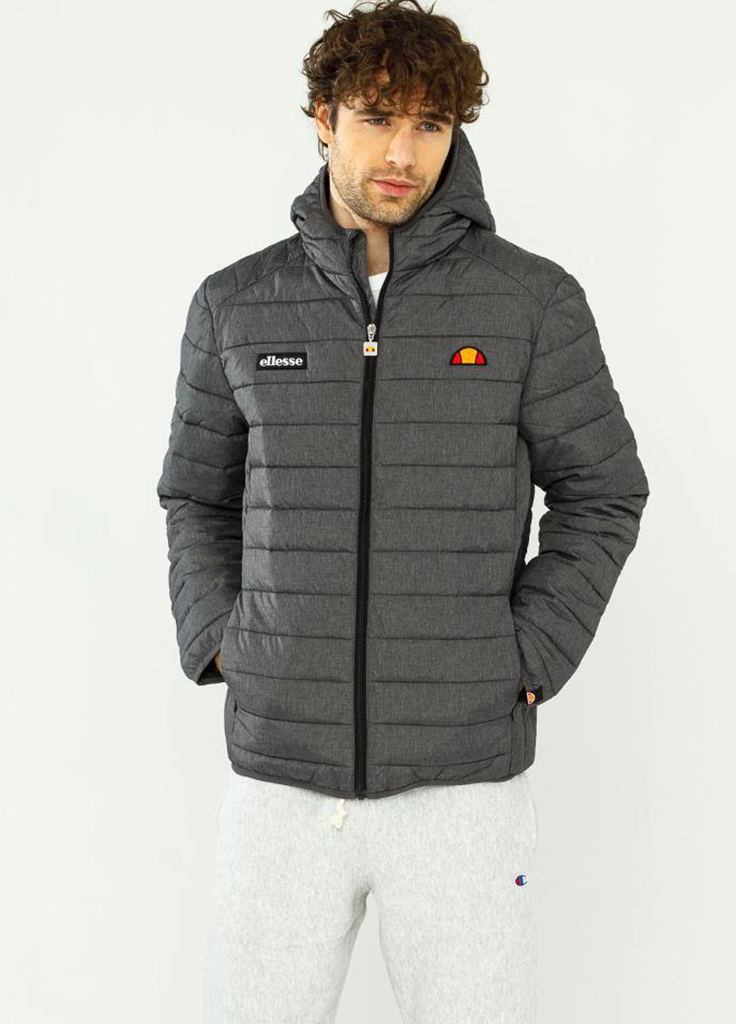 Сіра демісезонна куртка shs01115-106 Ellesse Lombardy Jacket