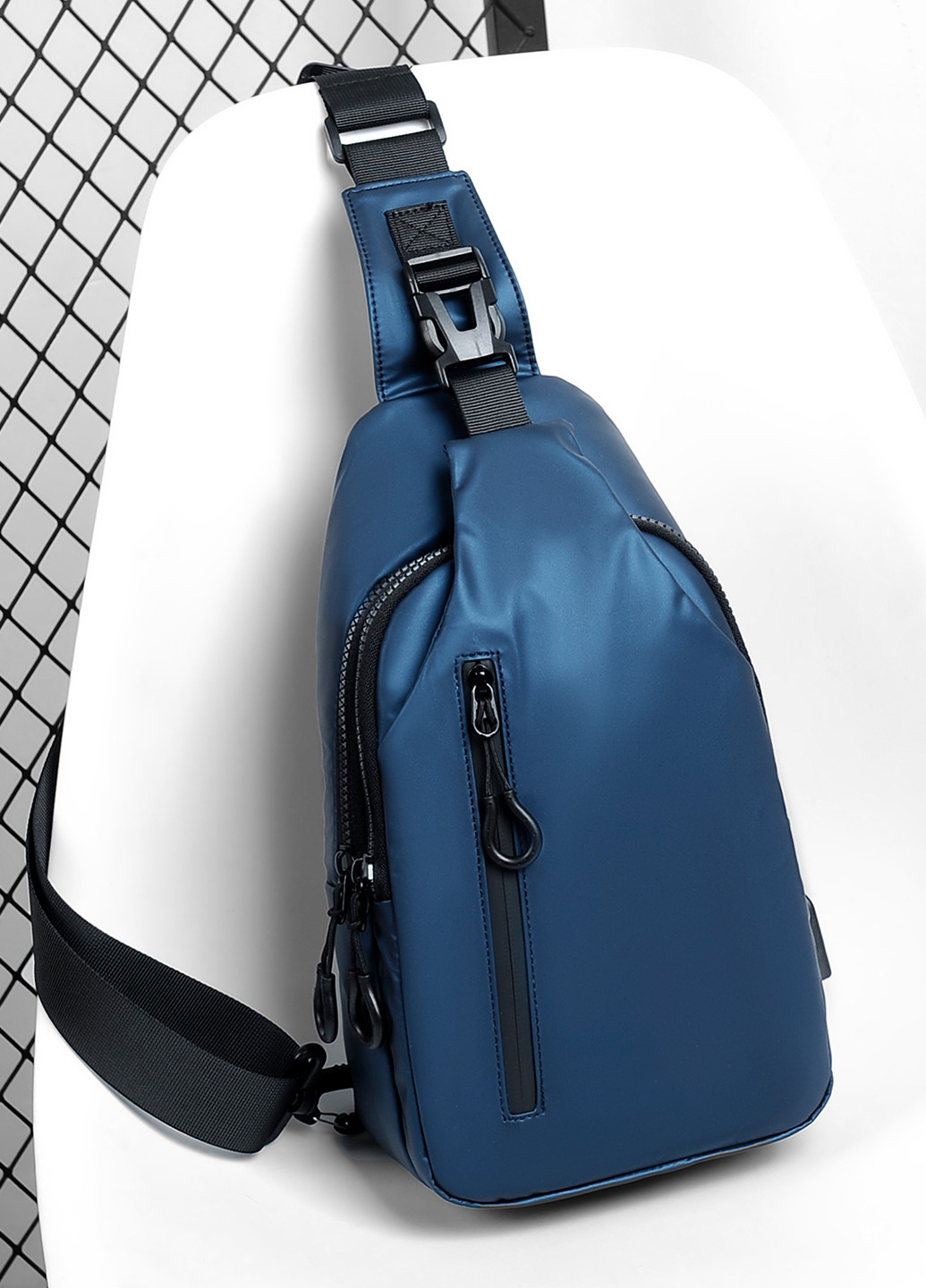 Спортивная сумка слинг, синяя Corze 0126blu (254584190)