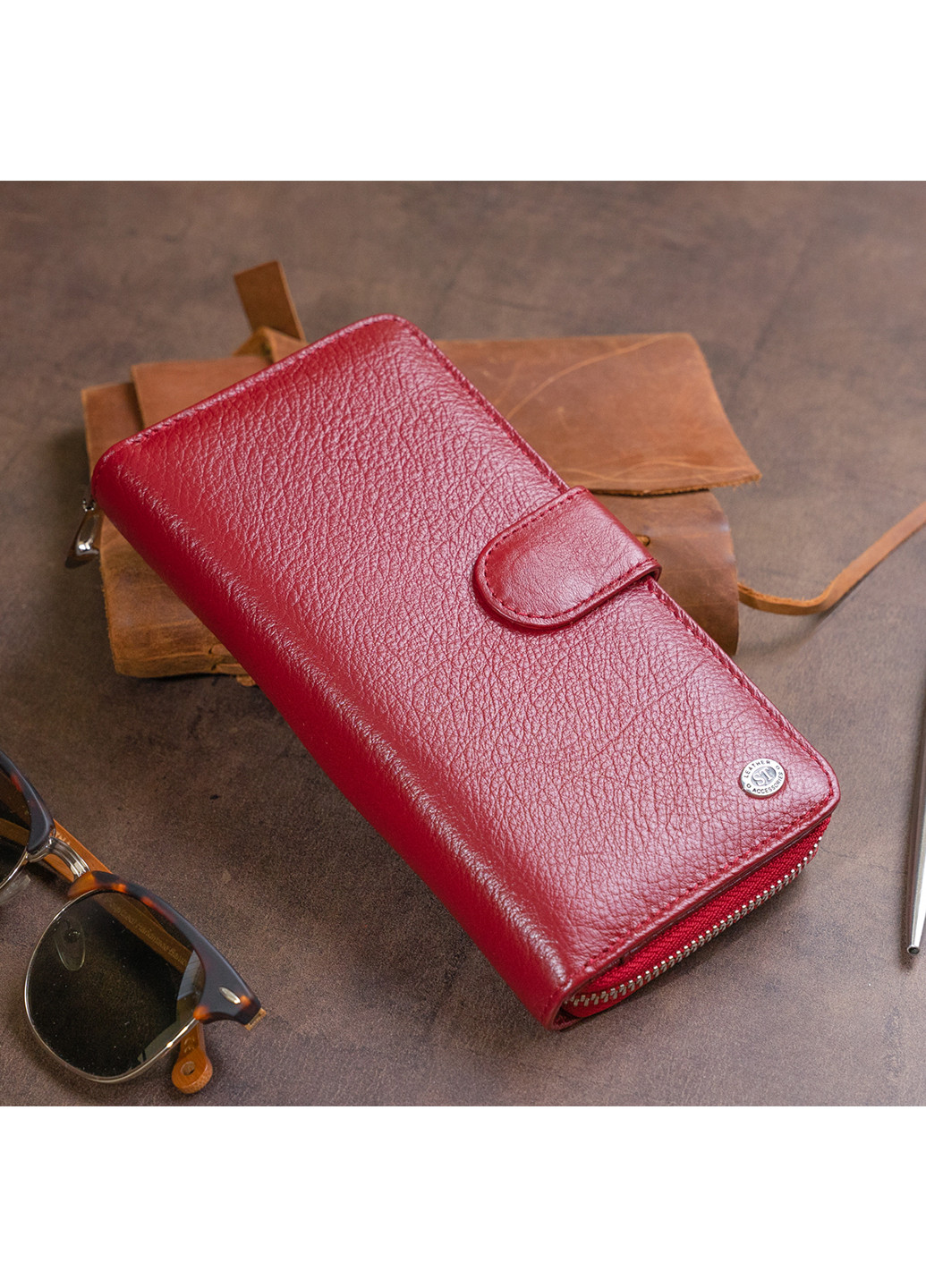 Жіночий шкіряний гаманець 19х9,5х2,5 см st leather (229461124)