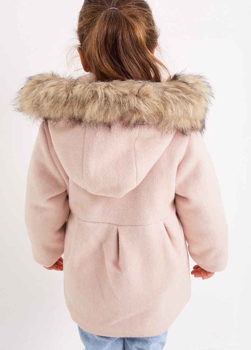 Бледно-розовое демисезонное Пальто двубортное C&A