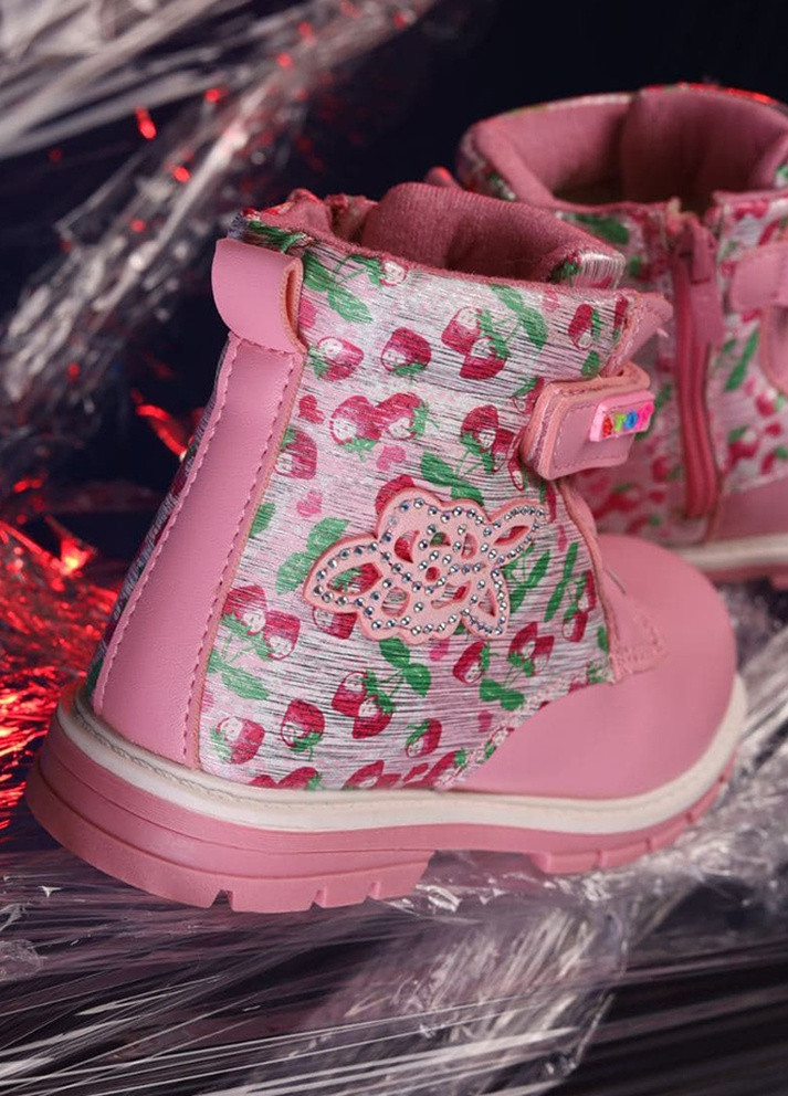 Розовые кэжуал зимние ботинки Let's Shop