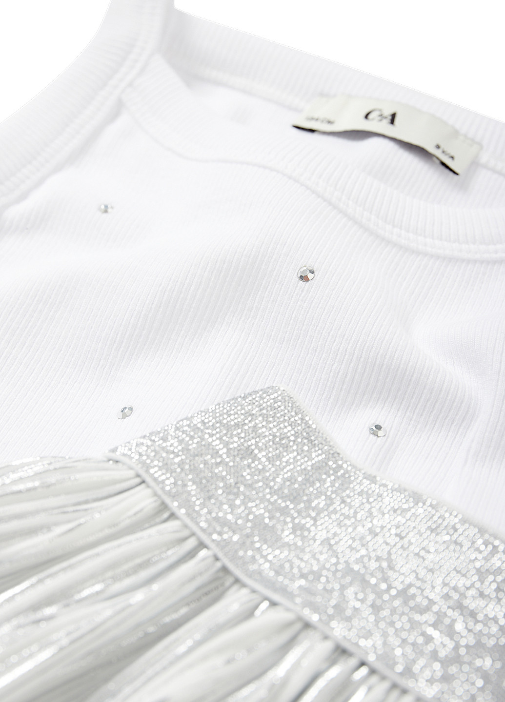 Белый летний комплект (топ, юбка) C&A