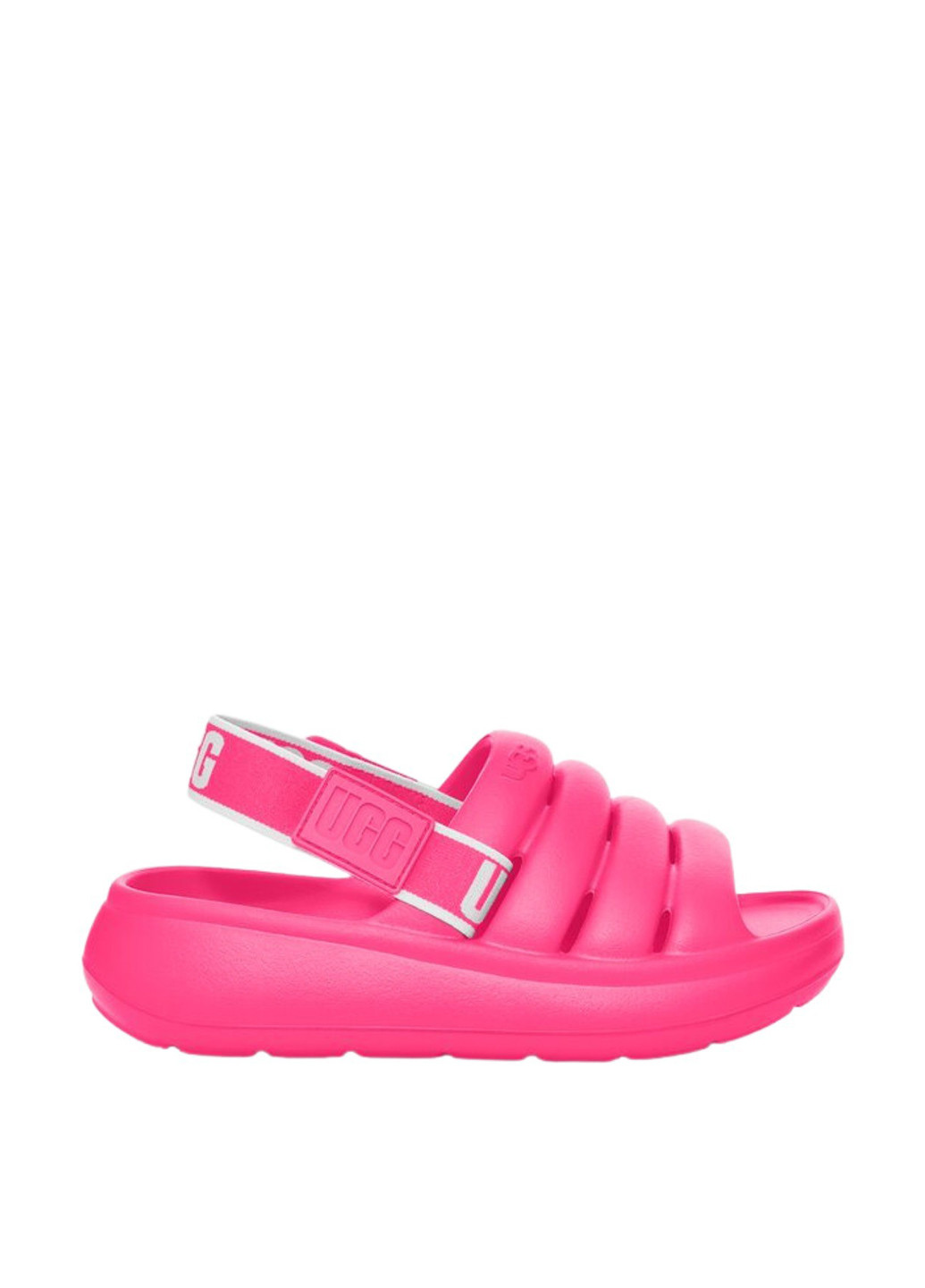 Розовые пляжные, кэжуал сандалии UGG на липучке