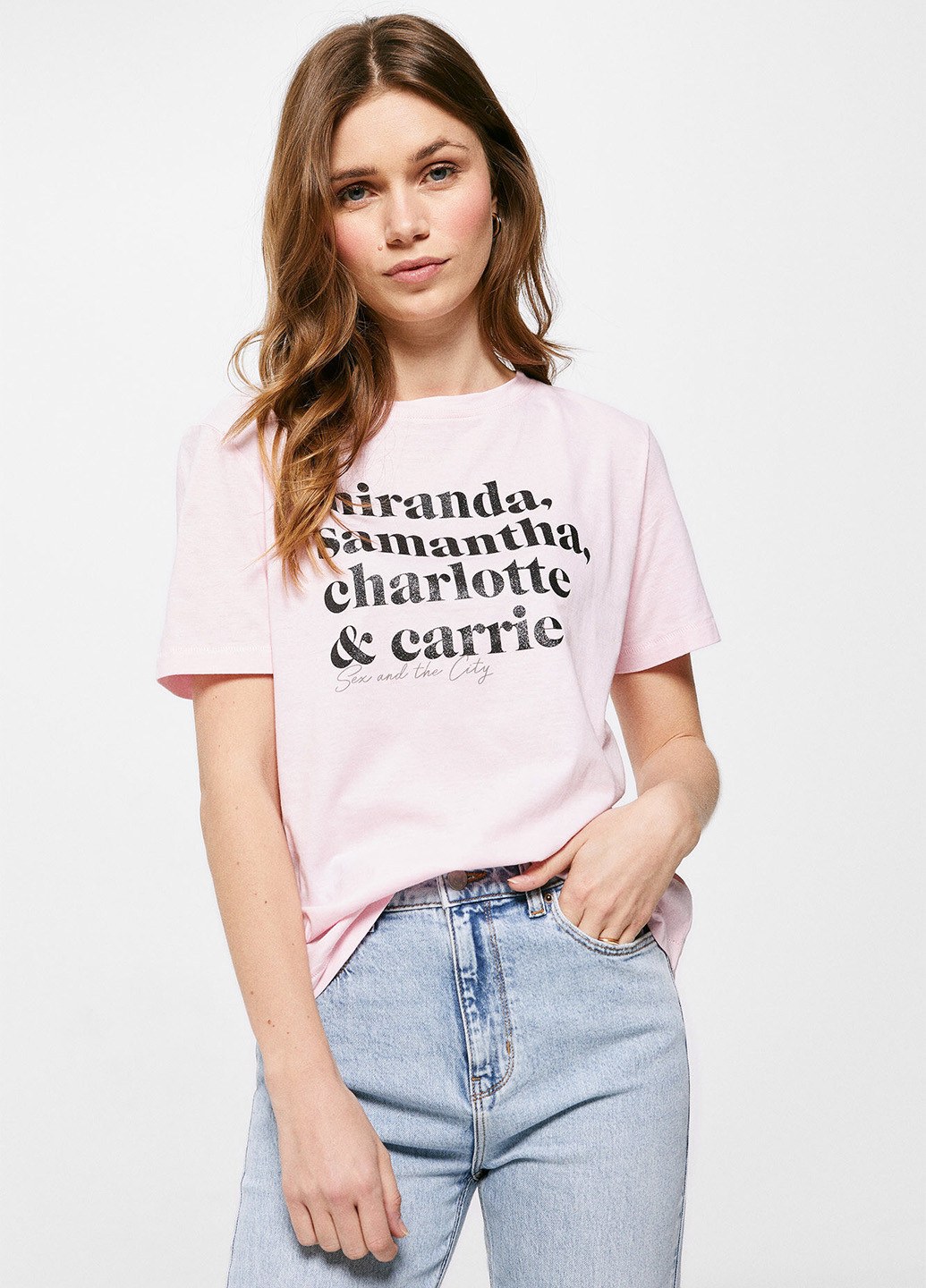 Розовая летняя футболка Springfield