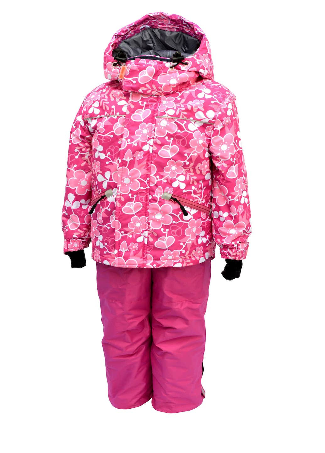 Рожевий зимній зимовий костюм (куртка + напівкомбінезон) з мембранної тканини Be easy