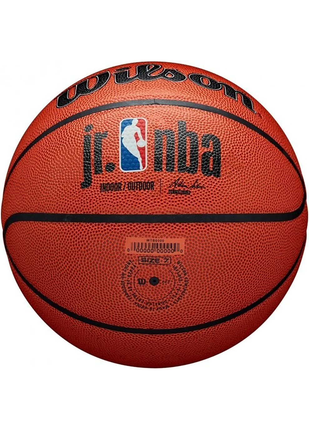 Мяч баскетбольный Jr NBA Authentic Indoor/Outdoor BSKT р. 7 Amber (WTB9700XB07) Wilson (253678204)