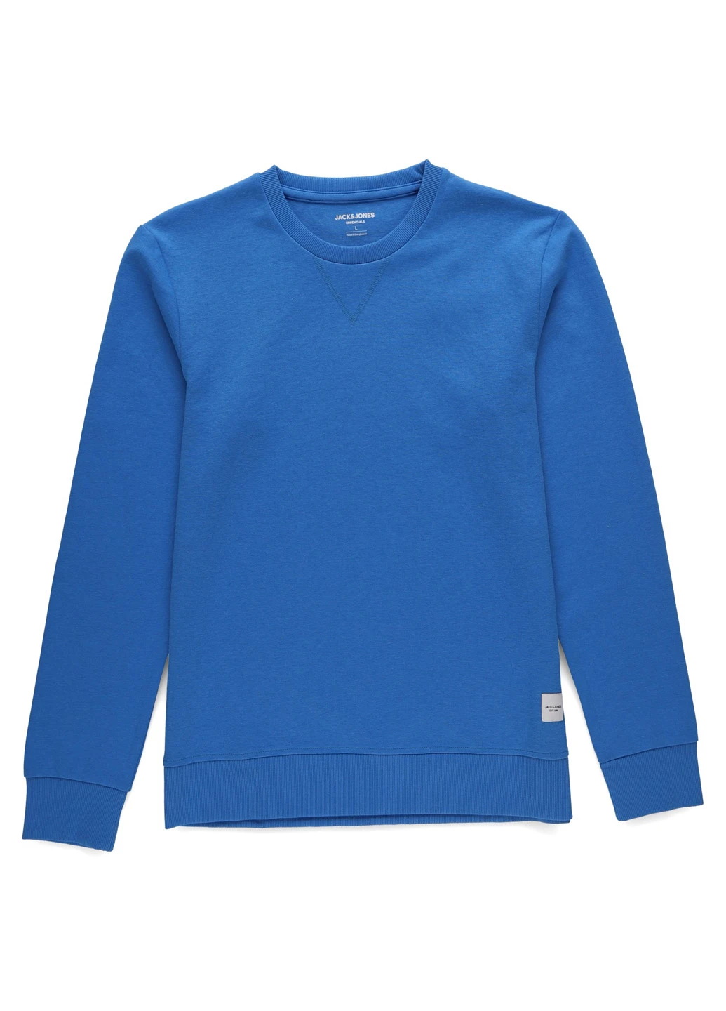 Індиго світшот Jack & Jones однотонний нашивки (316506140)