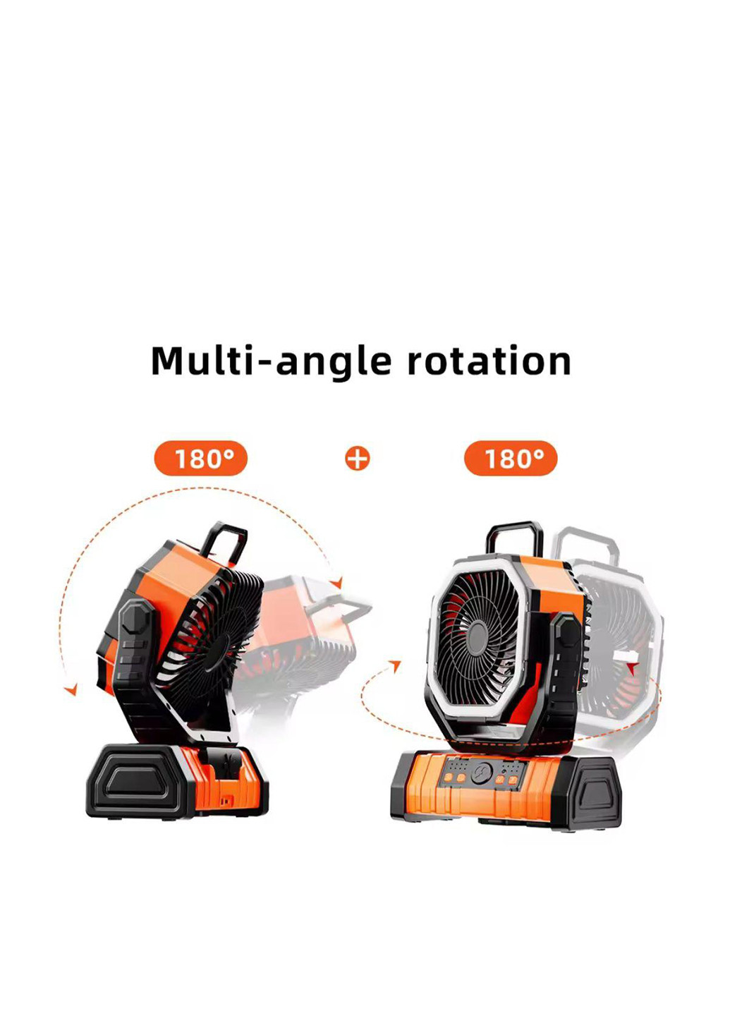 Кемпінговий вентилятор F6 з акумулятором та 4 режимами швидкості No Brand (348517070)