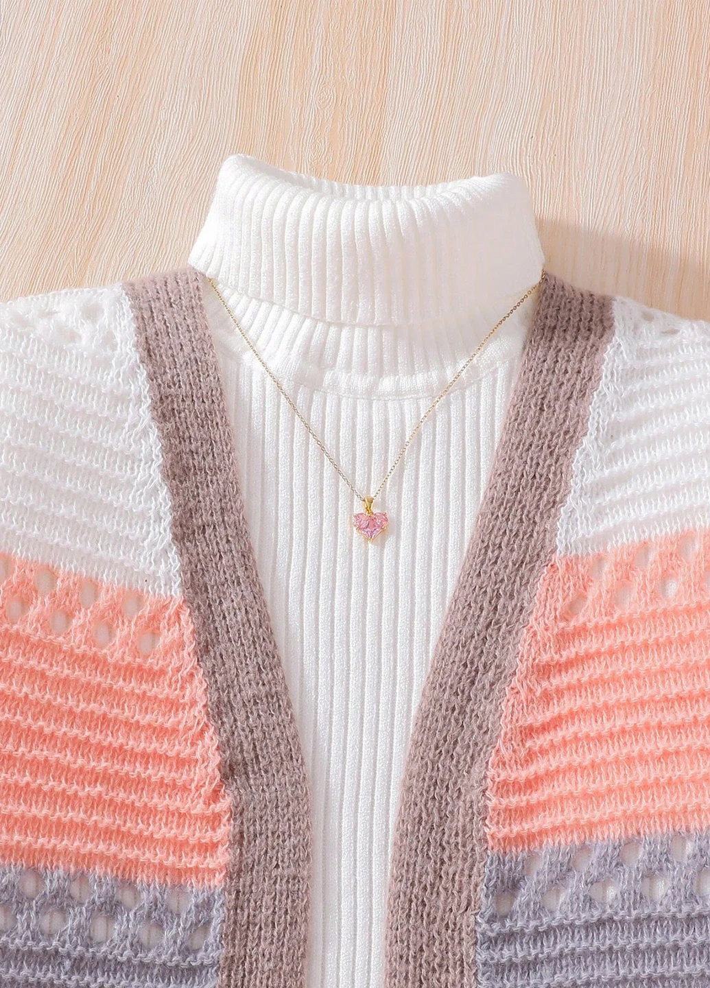 Разноцветный зимний кардиган SHEIN
